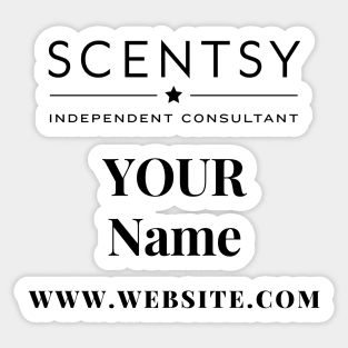 scentsy independent consultant gift ideas with custom name and website Sticker